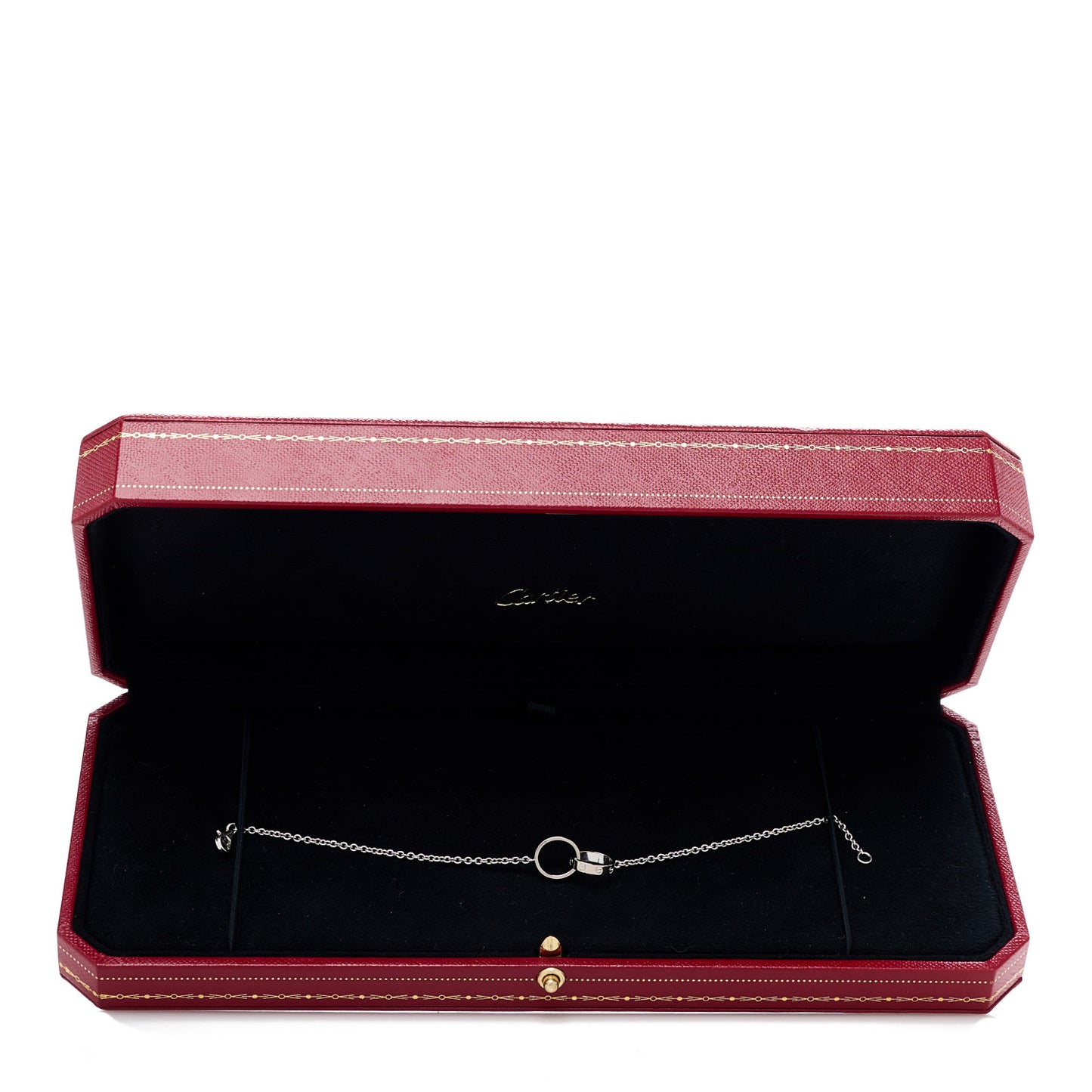 18K White Gold Interlocking LOVE Bracelet