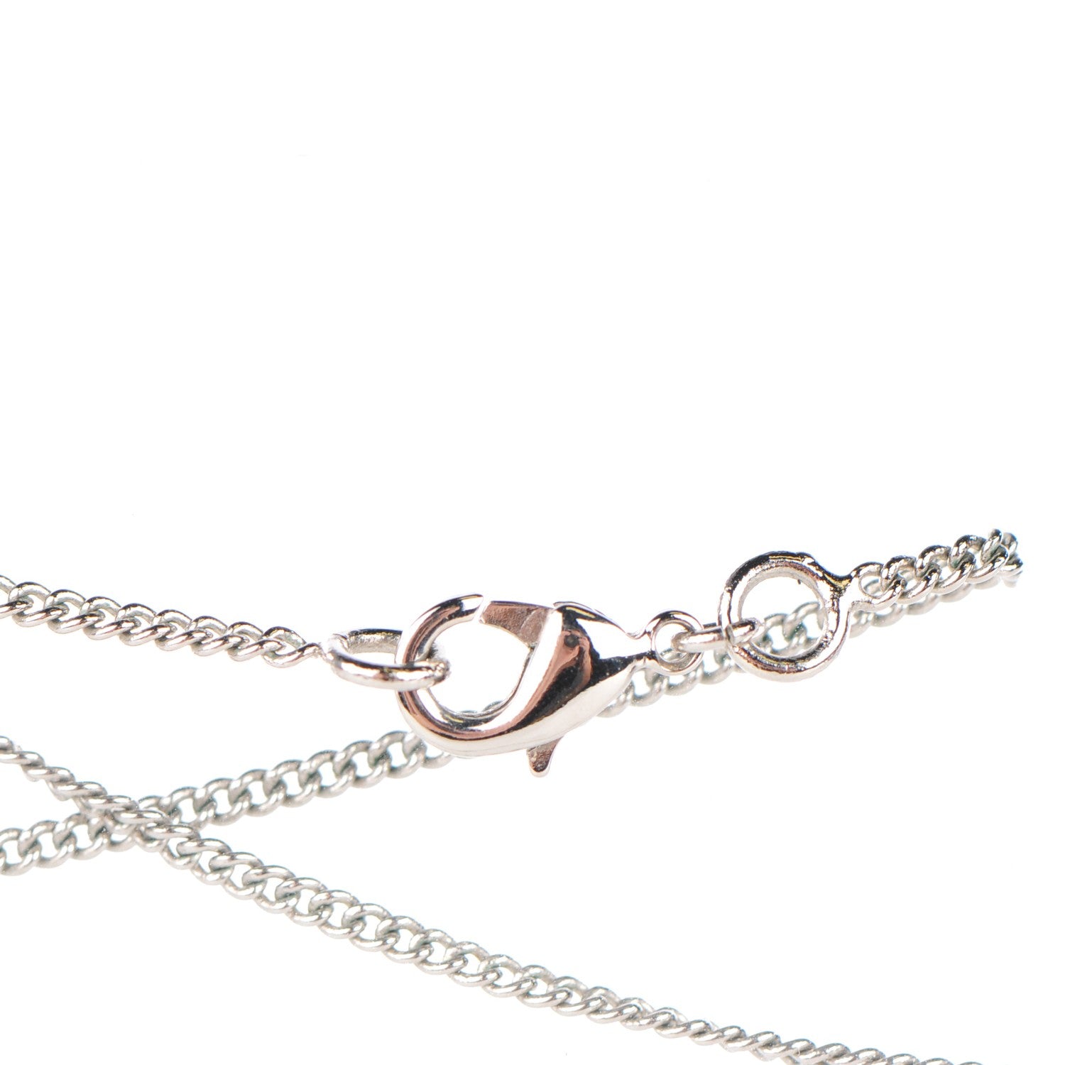 Chanel Crystal Timeless CC Necklace Silver 3 of 5