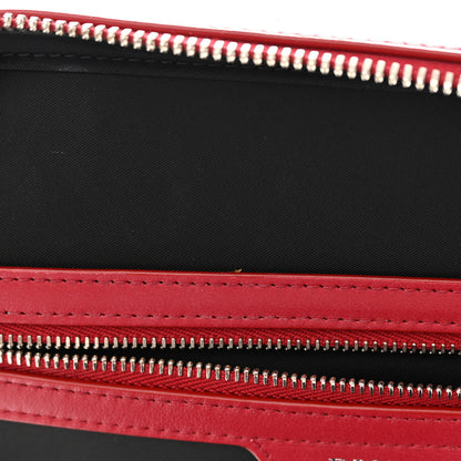 Christian Dior Calfskin Oblique Galaxy Perforated Marsupio World Tour Pelle Sling Red White 12 of 16