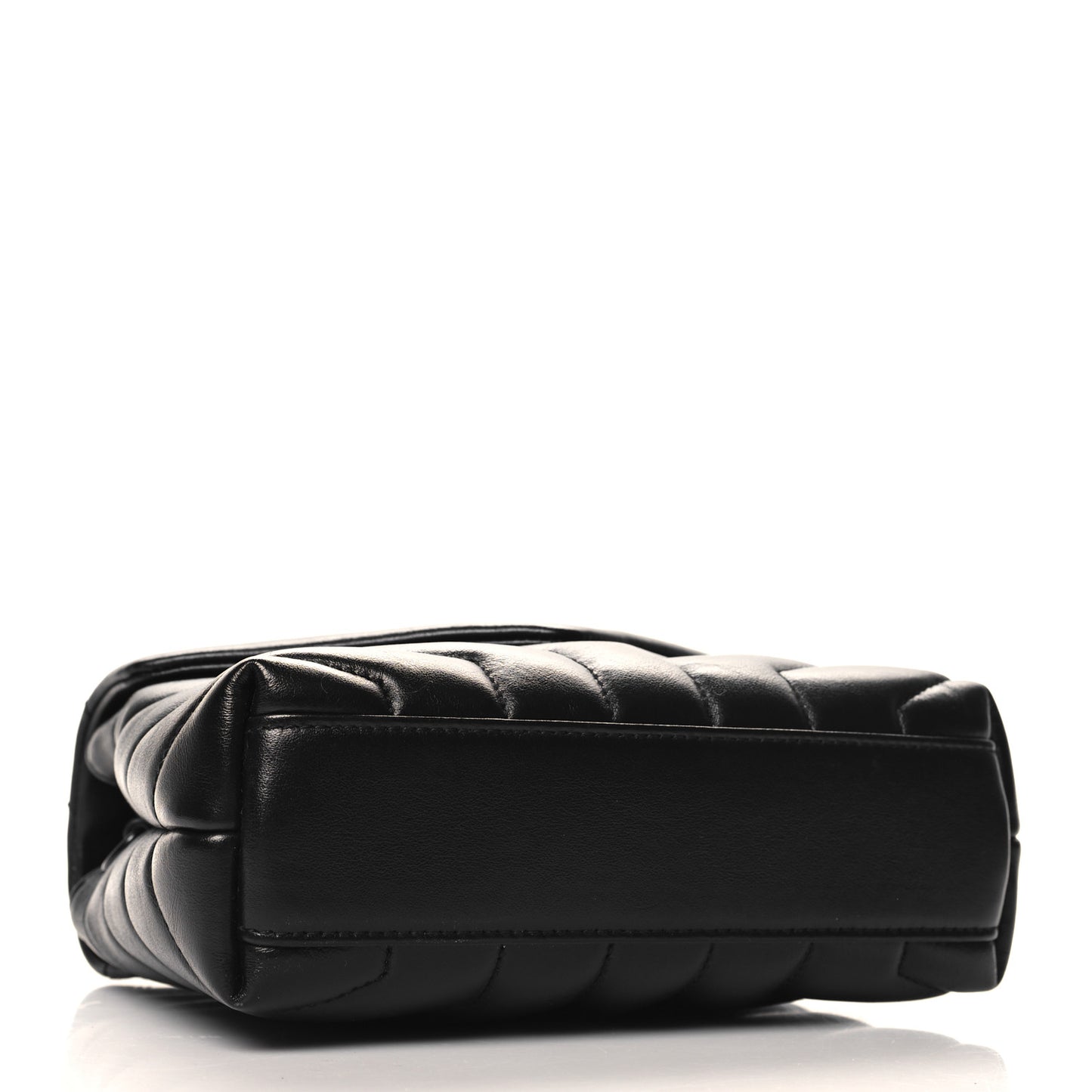 Calfskin Y Quilted Monogram Monochrome Toy Loulou Crossbody Bag Black