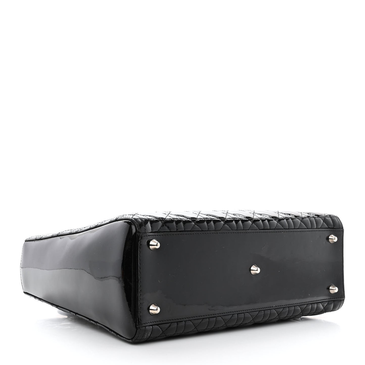 Patent Cannage Large Lady Dior Black