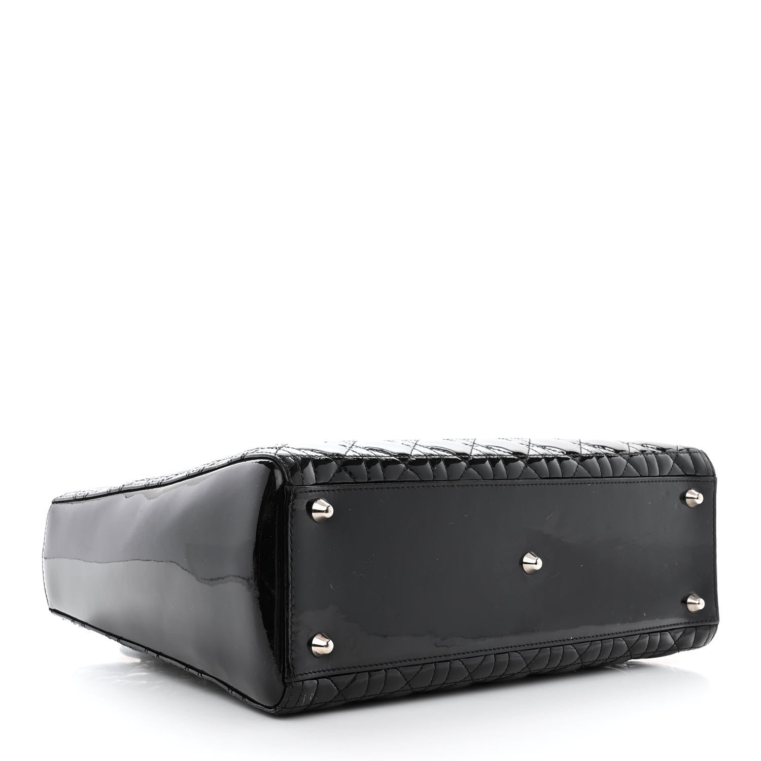 Christian Dior Patent Cannage Large Lady Dior Black 4 of 10
