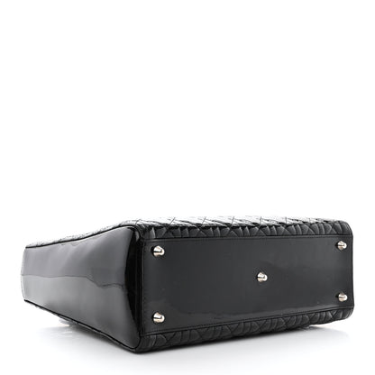 Christian Dior Patent Cannage Large Lady Dior Black 4 of 10