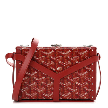Goyard Goyardine Minaudiere Trunk Bag Red 1 of 10