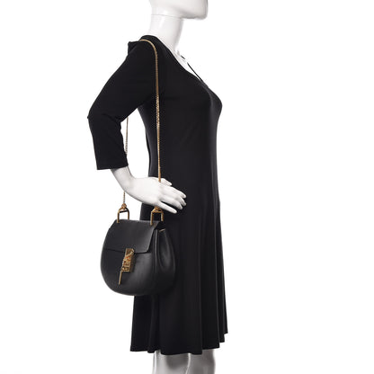Chloe Grained Lambskin Drew Shoulder Bag Black 2 of 9