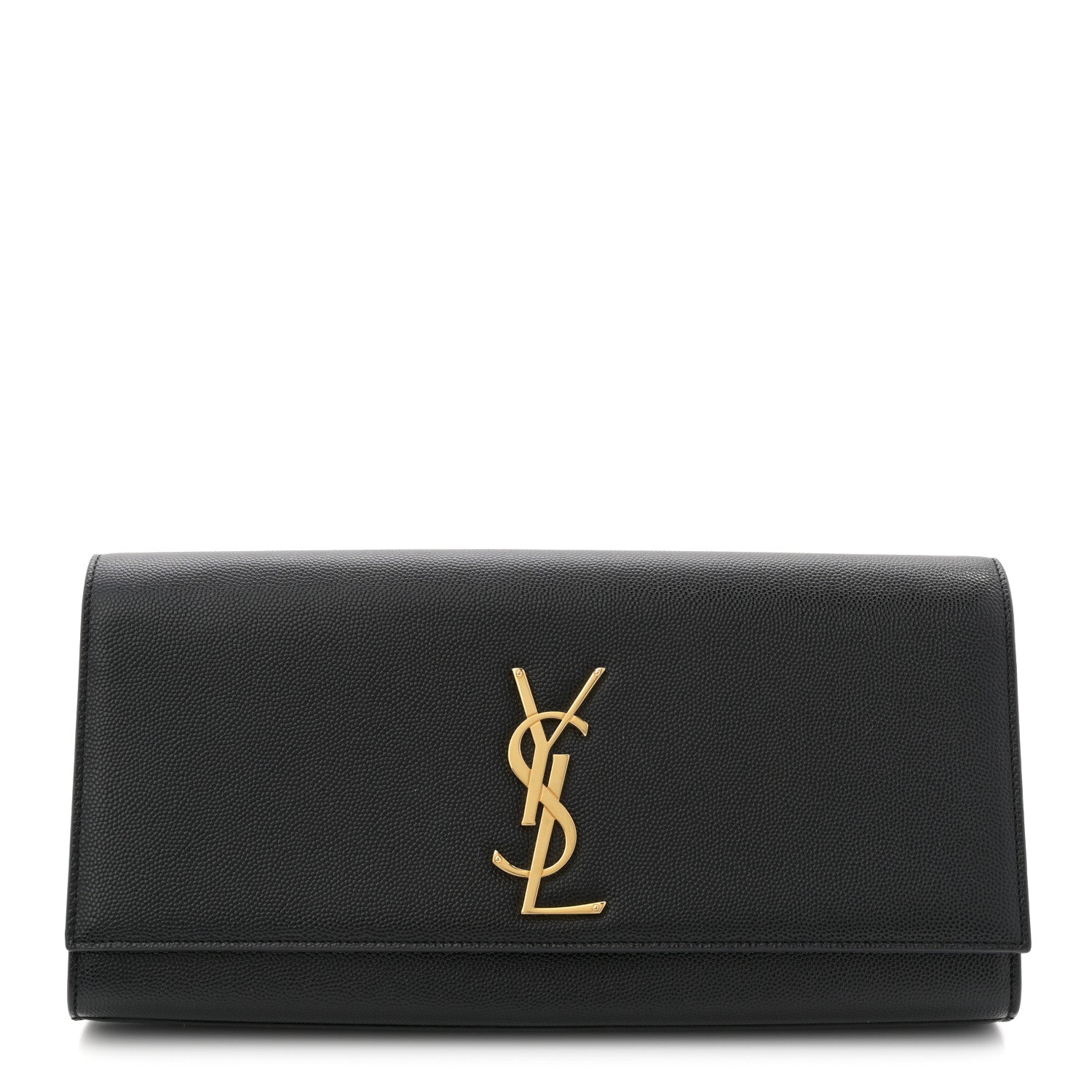 Saint Laurent Grain De Poudre Monogram Cassandre Clutch Black 1 of 7