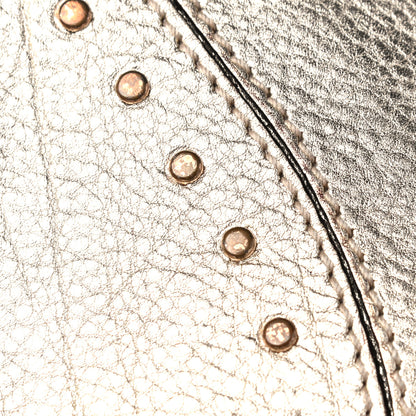 Gucci Metallic Calfskin Studded Horsebit Clutch Bag Gold 15 of 17