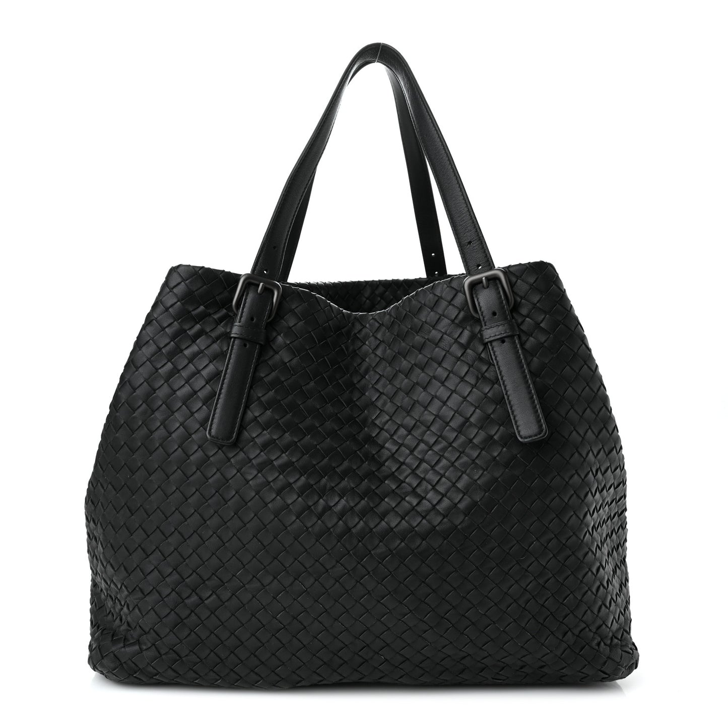 Nappa Intrecciato Medium Seamless Tote Black