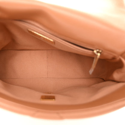 Chanel Lambskin Quilted Medium Chanel 19 Flap Brown 5 of 10