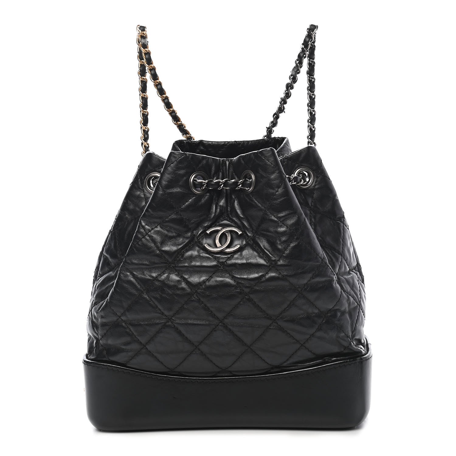 Chanel Aged Calfskin Quilted Small Gabrielle Backpack Black 1 of 10