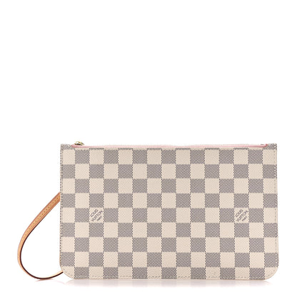 Louis Vuitton Damier Azur Neverfull MM GM Pochette Rose Ballerine 1 of 10