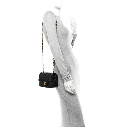 Chanel Lambskin Quilted Mini Pearl Crush Flap Black 2 of 10