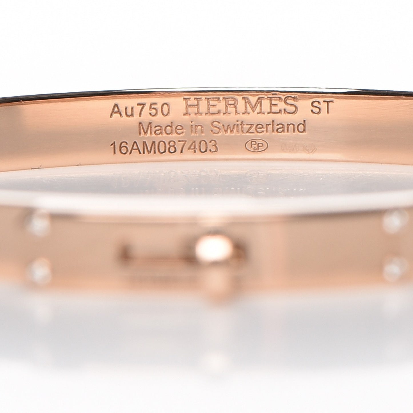 18K Rose Gold Diamond Kelly PM Bangle ST
