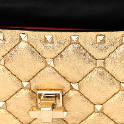 Valentino Garavani Metallic Nappa Small Rockstud Spike Shoulder Bag Mekong 12 of 13