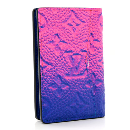 Louis Vuitton Taurillon Illusion Pocket Organizer Bleu Rose 3 of 7