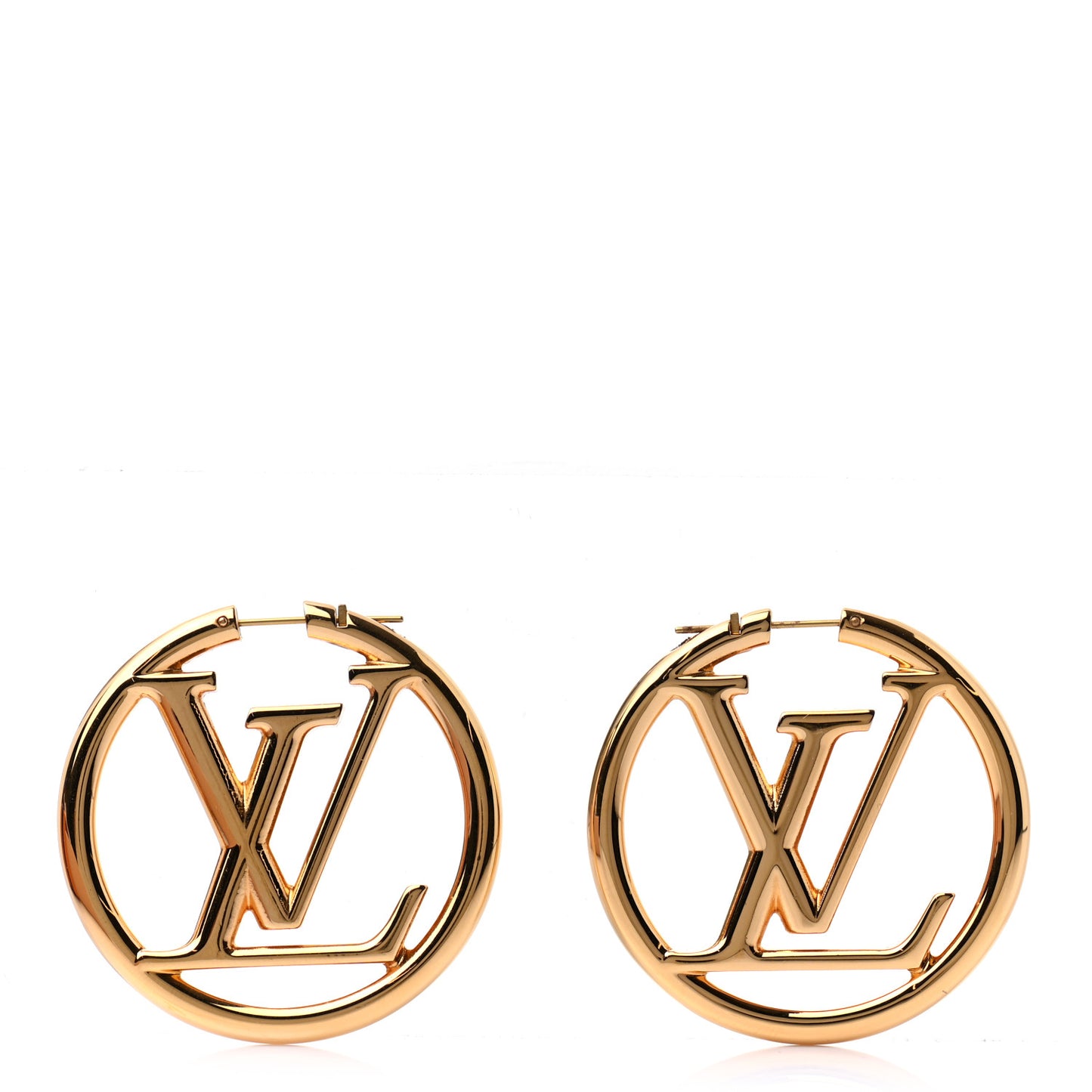 Metal Louise Hoop Earrings Gold