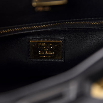 Fendi Nappa Studded Mini Peekaboo Iconic Satchel Black 10 of 11