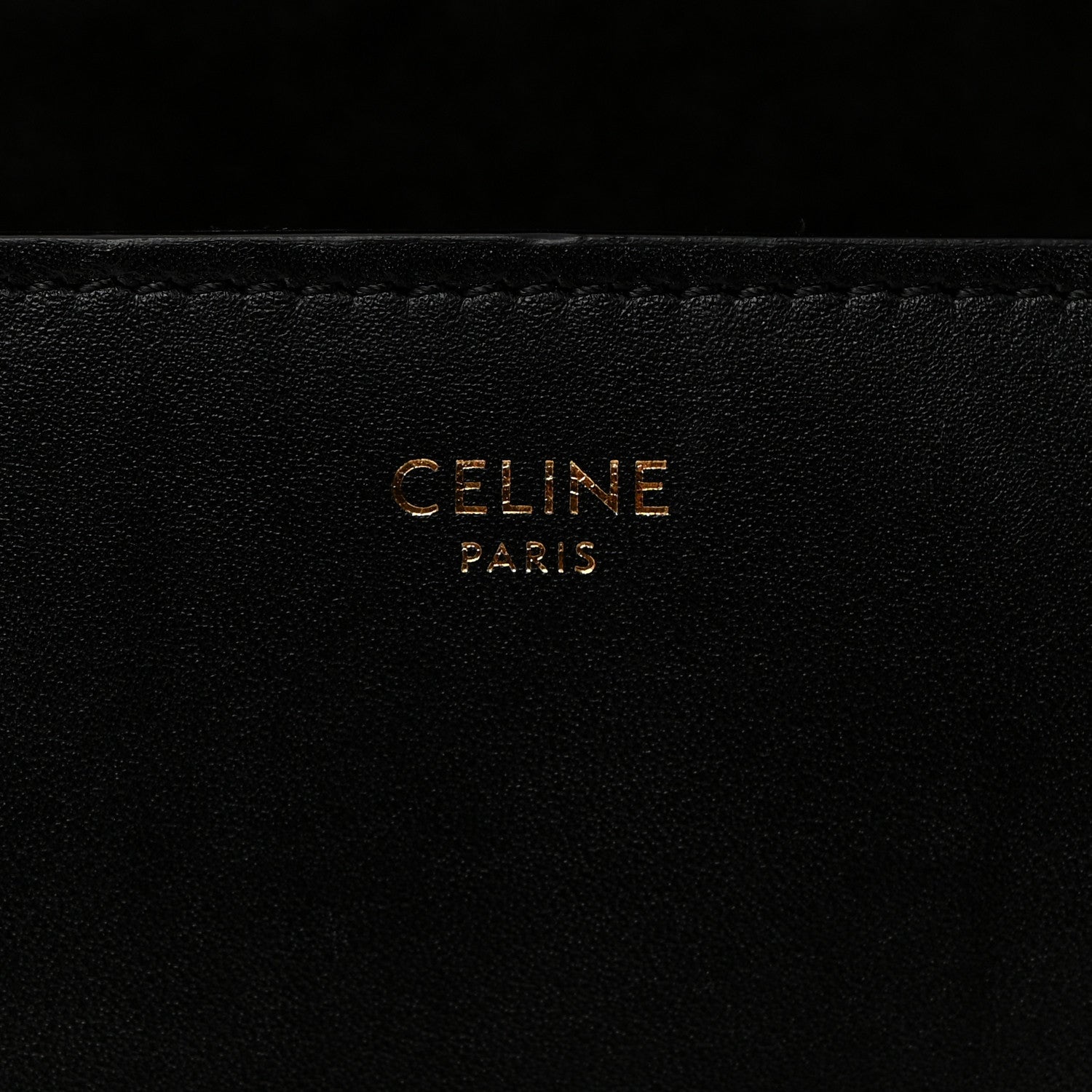 Celine Smooth Calfskin Cuir Triomphe Folco Crossbody Bag Black 6 of 10