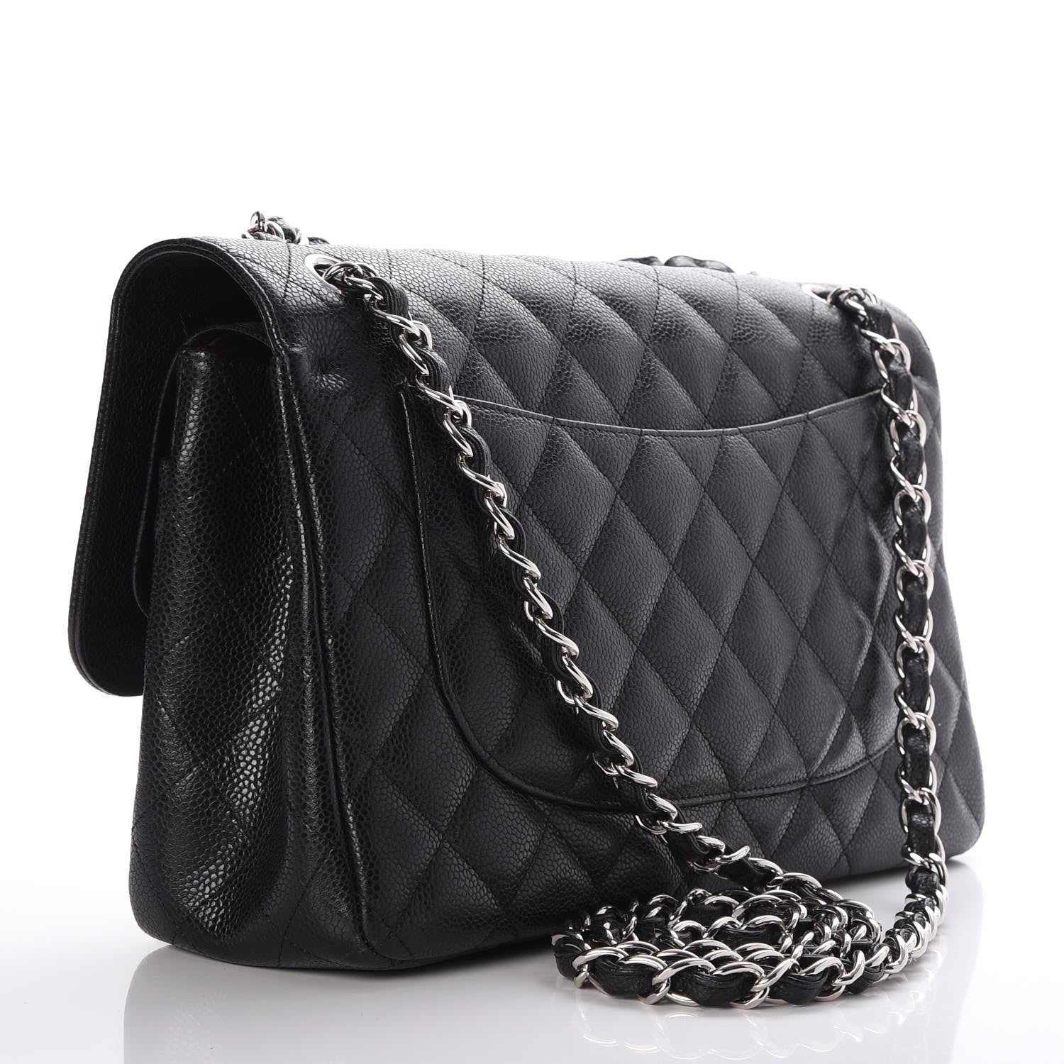 Chanel Caviar Quilted Jumbo Double Flap Black 3 of 7