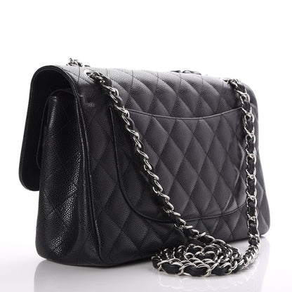 Chanel Caviar Quilted Jumbo Double Flap Black 3 of 7