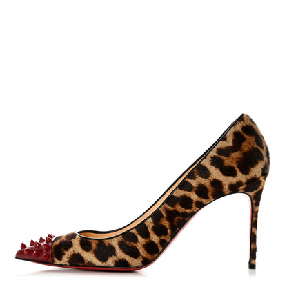 Christian Louboutin Pony Hair Geo Spike Leopard Pumps 40 1 of 7