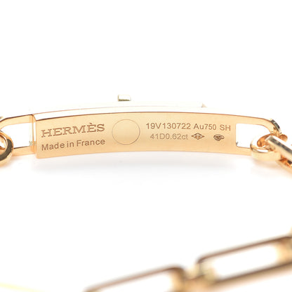 Hermes 18K Yellow Gold Diamond Pave PM Kelly Chaine Bracelet SH 4 of 5
