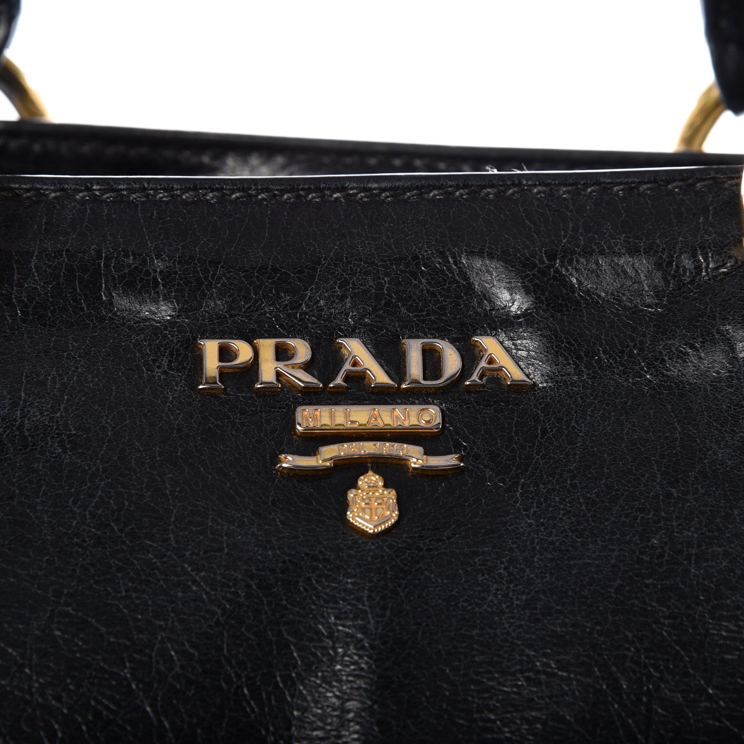 Prada Vitello Shine Tote Black 14 of 14