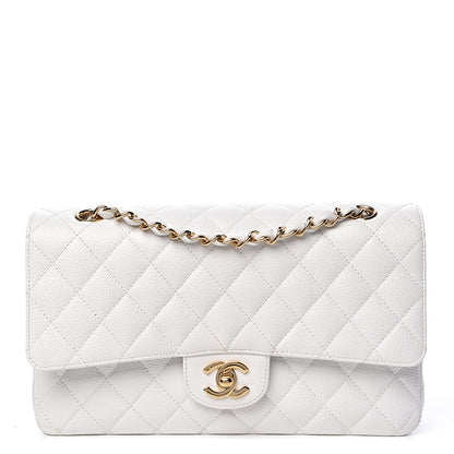 Chanel Caviar Quilted Medium Double Flap White 1 of 15