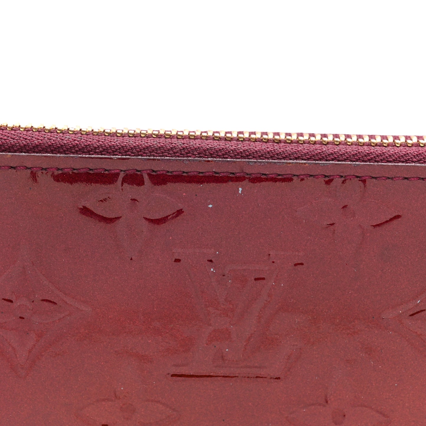 LOUIS VUITTON Vernis Zippy Wallet Rouge Fauviste