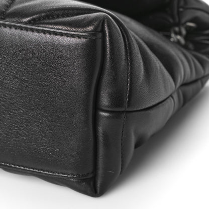 Saint Laurent Lambskin Quilted Small Loulou Puffer Monogram Chain Satchel Black 9 of 10