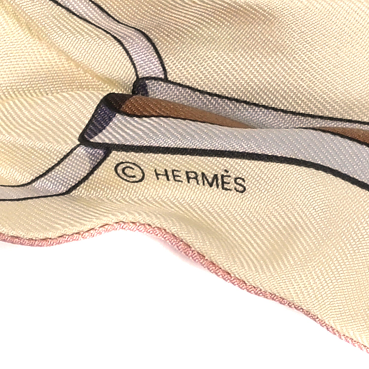 Hermes Silk Grand Tralala Twilly Rose Poudre Jaune 3 of 3