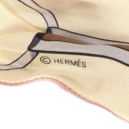 Hermes Silk Grand Tralala Twilly Rose Poudre Jaune 3 of 3