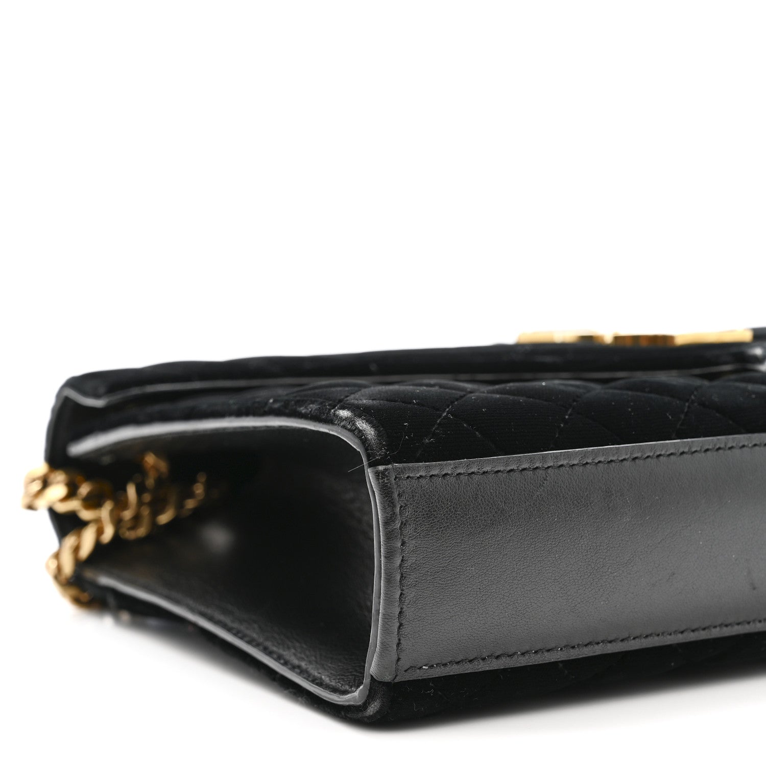 Saint Laurent Velvet Tri-Quilt Monogram Medium College Bag Black 8 of 13