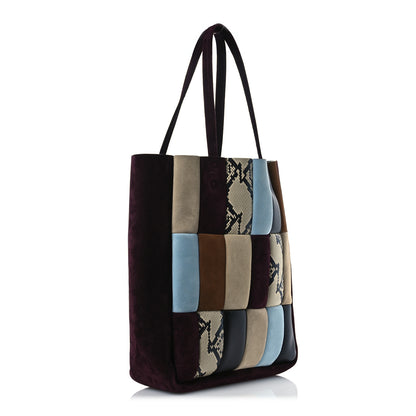 Khaite Suede Calfskin Kidskin Zoe Tote Rouge Black 4 of 13