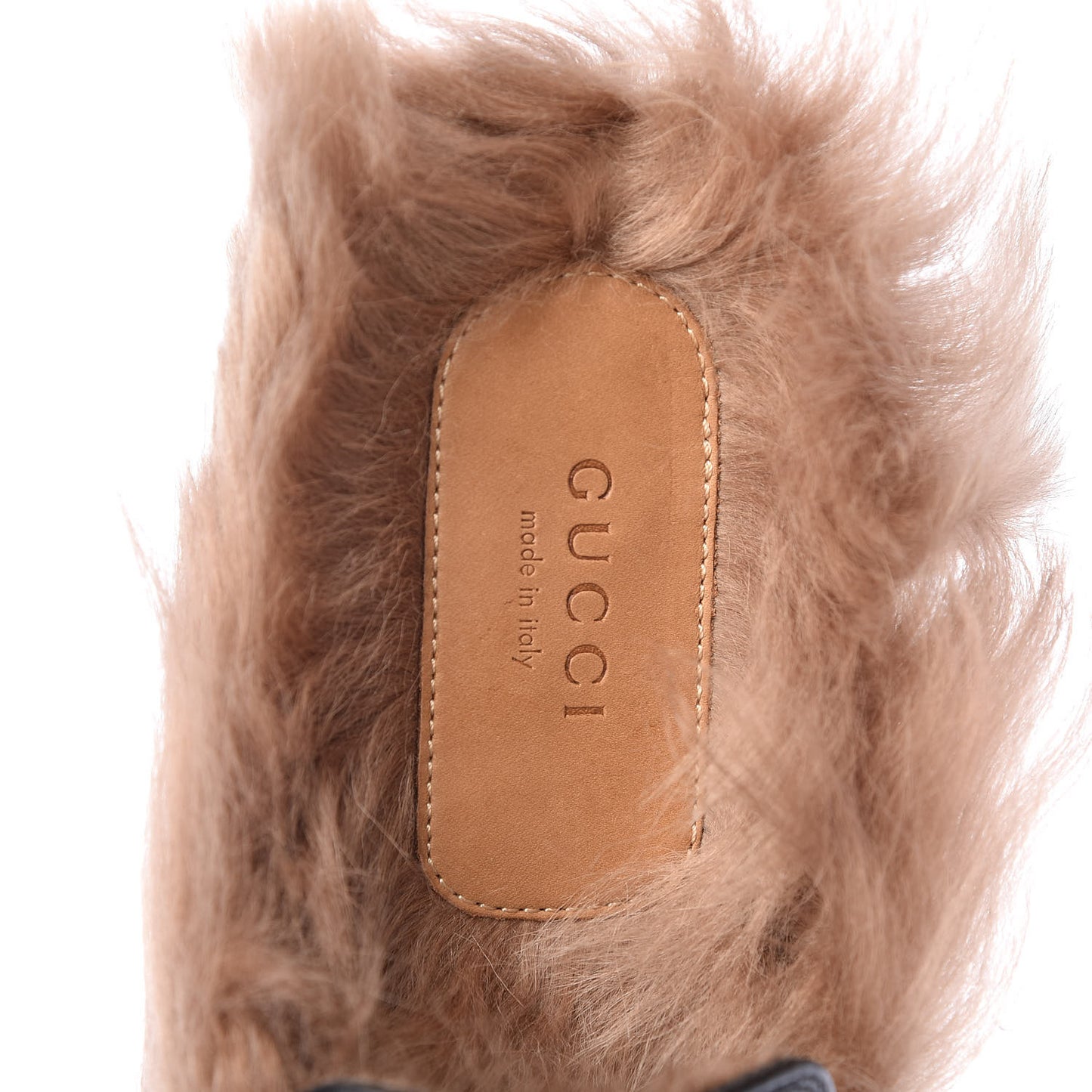 Calfskin Fur Womens Princetown Slippers 37 Black