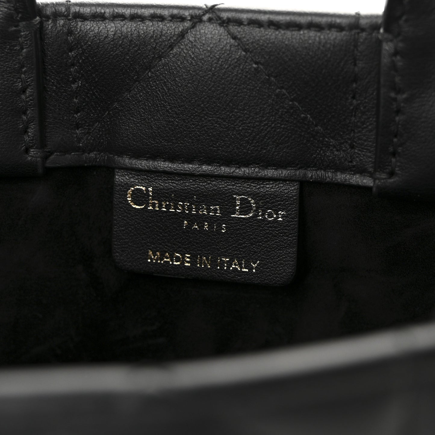 Calfskin Macrocannage Mini Book Tote Black