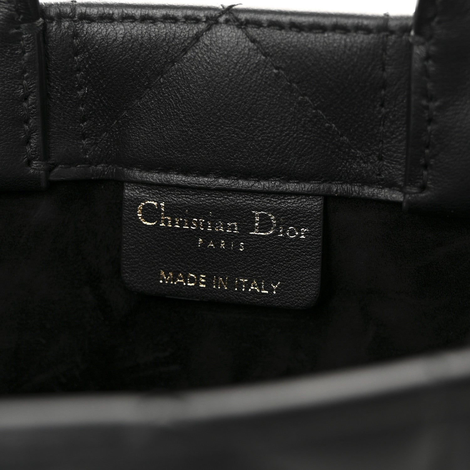 Christian Dior Calfskin Macrocannage Mini Book Tote Black 6 of 11