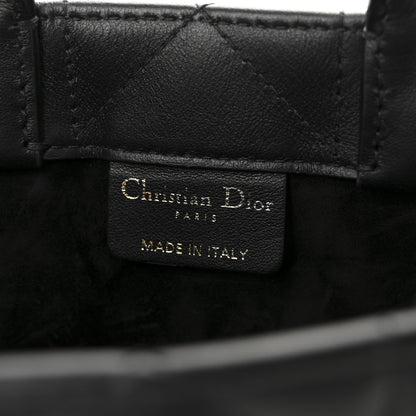 Christian Dior Calfskin Macrocannage Mini Book Tote Black 6 of 11