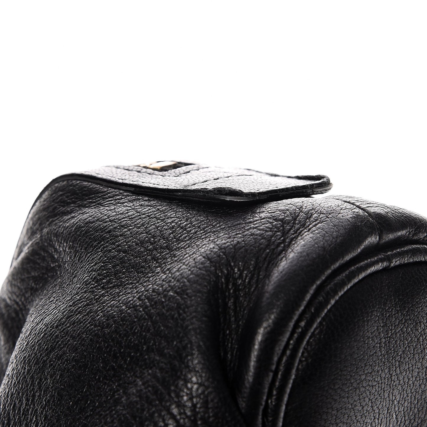 Deerskin Medium Bamboo Cosmetic Case Black