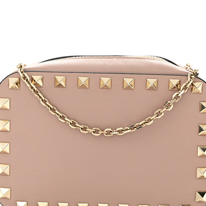 Valentino Garavani Calfskin Small Rockstud Chain Camera Crossbody Bag Poudre 8 of 10