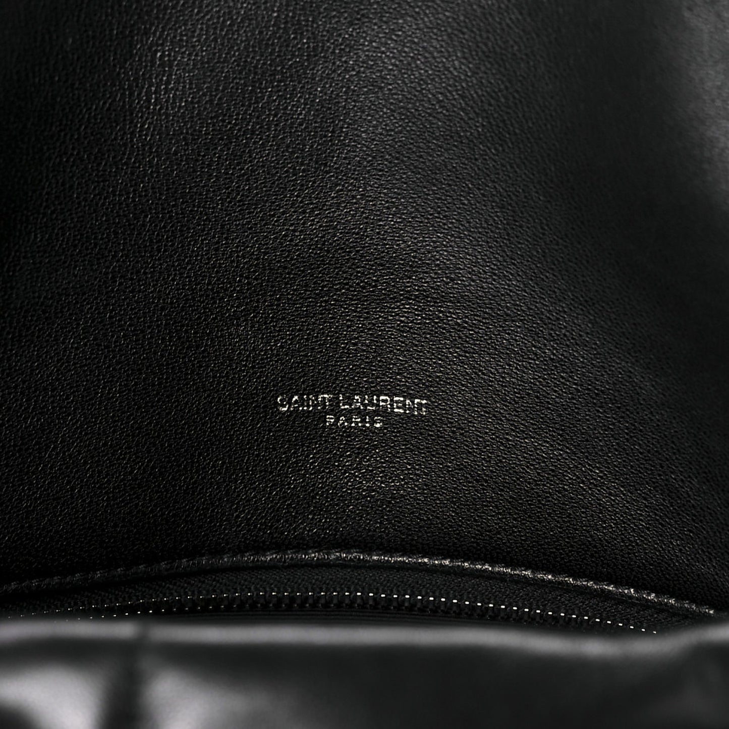 Lambskin Quilted Medium Loulou Puffer Monogram Chain Satchel Black