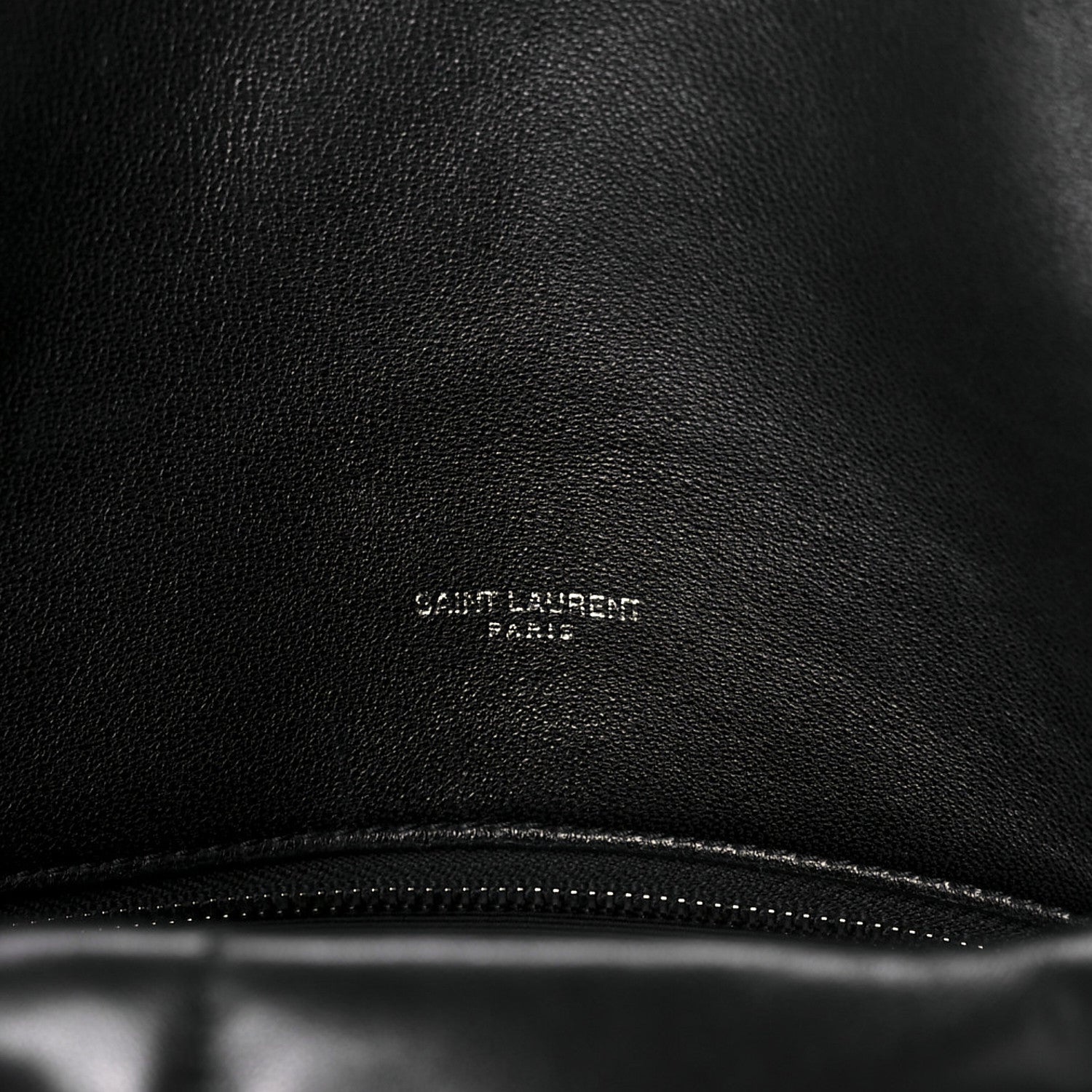 Saint Laurent Lambskin Quilted Medium Loulou Puffer Monogram Chain Satchel Black 6 of 12