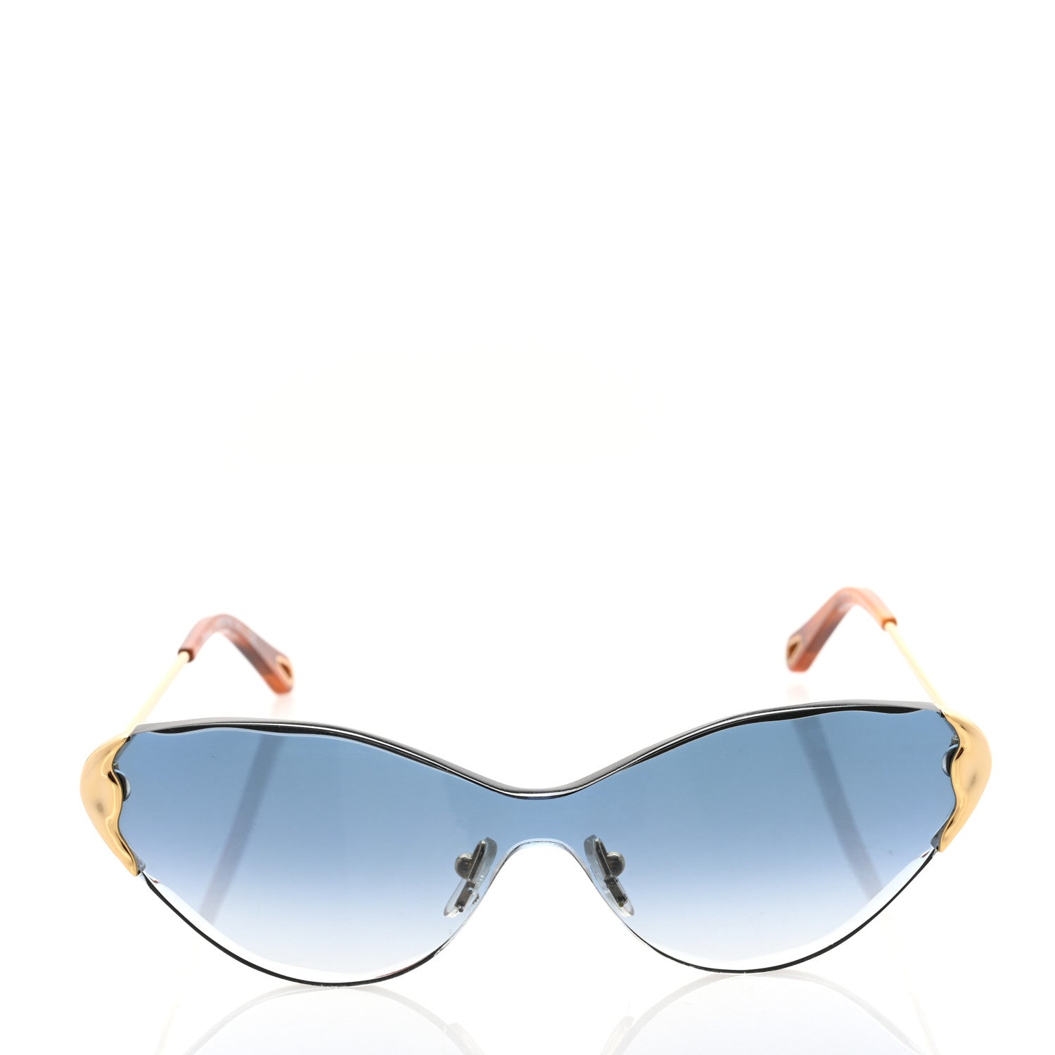 Chloe Metal Cat Eye Sunglasses CE163S Gold 2 of 7