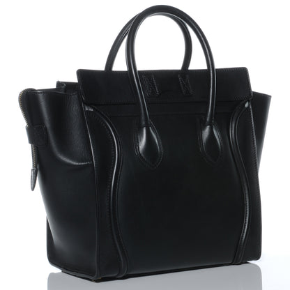 Celine Smooth Calfskin Mini Luggage Black 3 of 8