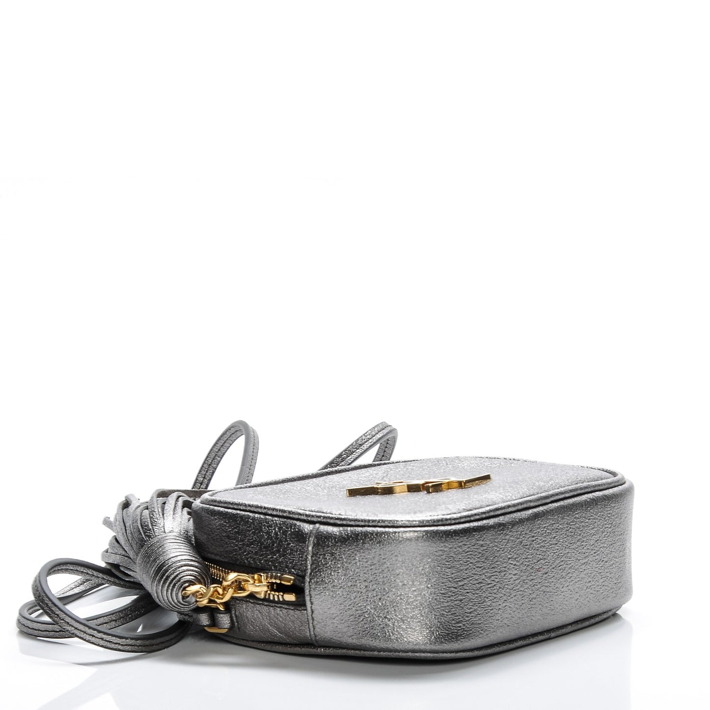 Metallic Calfskin Monogram Blogger Bag Lapis Nero