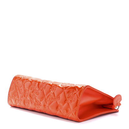 Chanel Patent Calfskin Lucky Symbols Pochette Coral 8 of 10