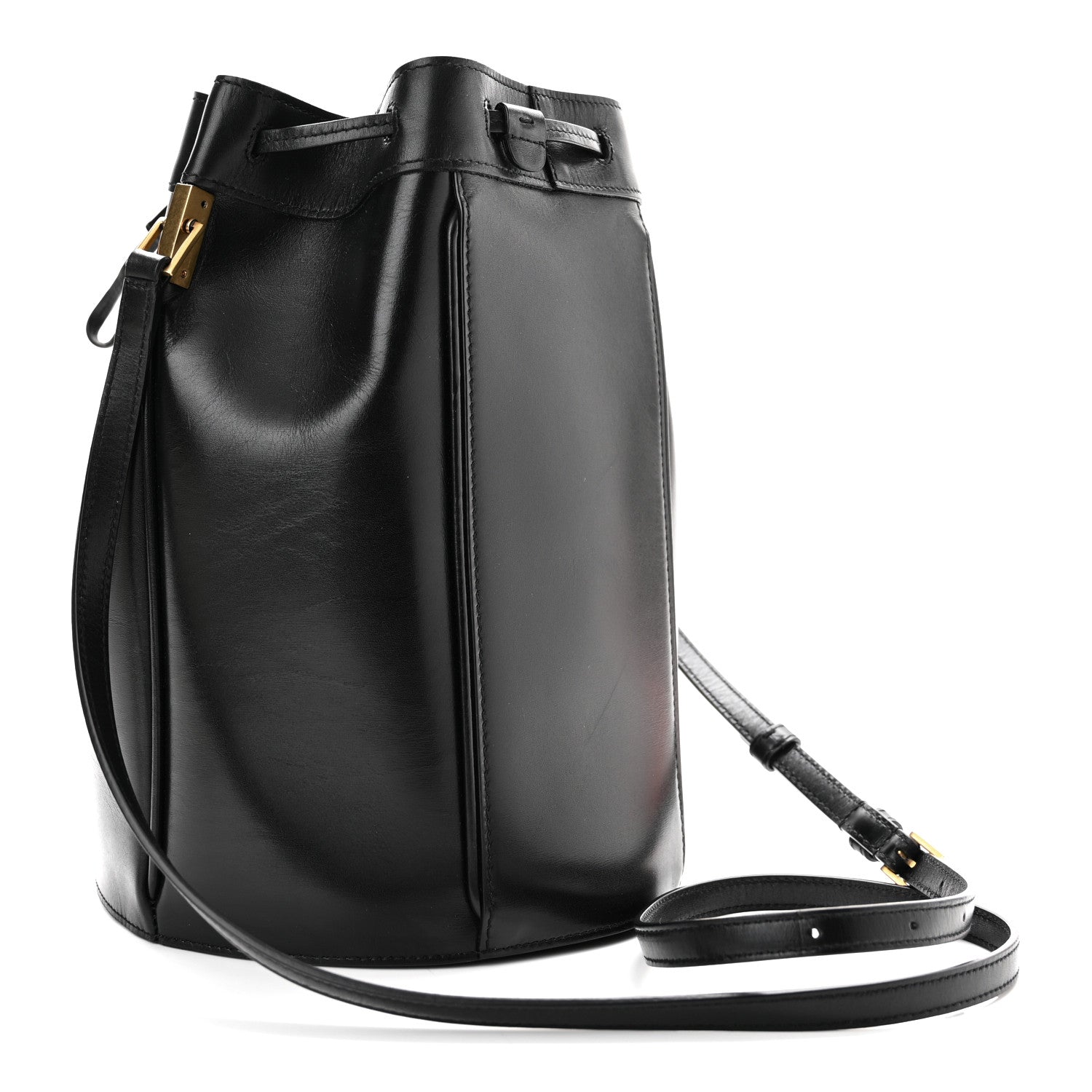 Saint Laurent Smooth Calfskin Medium Talitha Bucket Bag Black 3 of 9