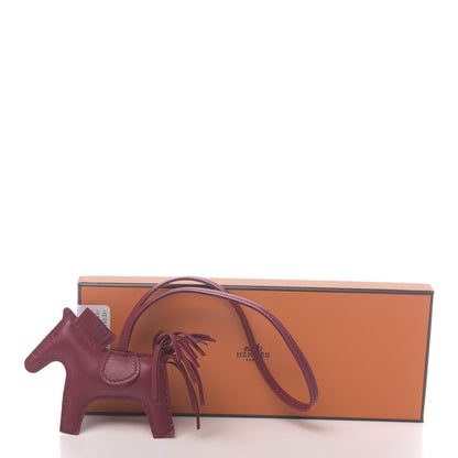 Hermes Milo Lambskin Grigri Rodeo Horse Bag Charm PM Rubis 5 of 5