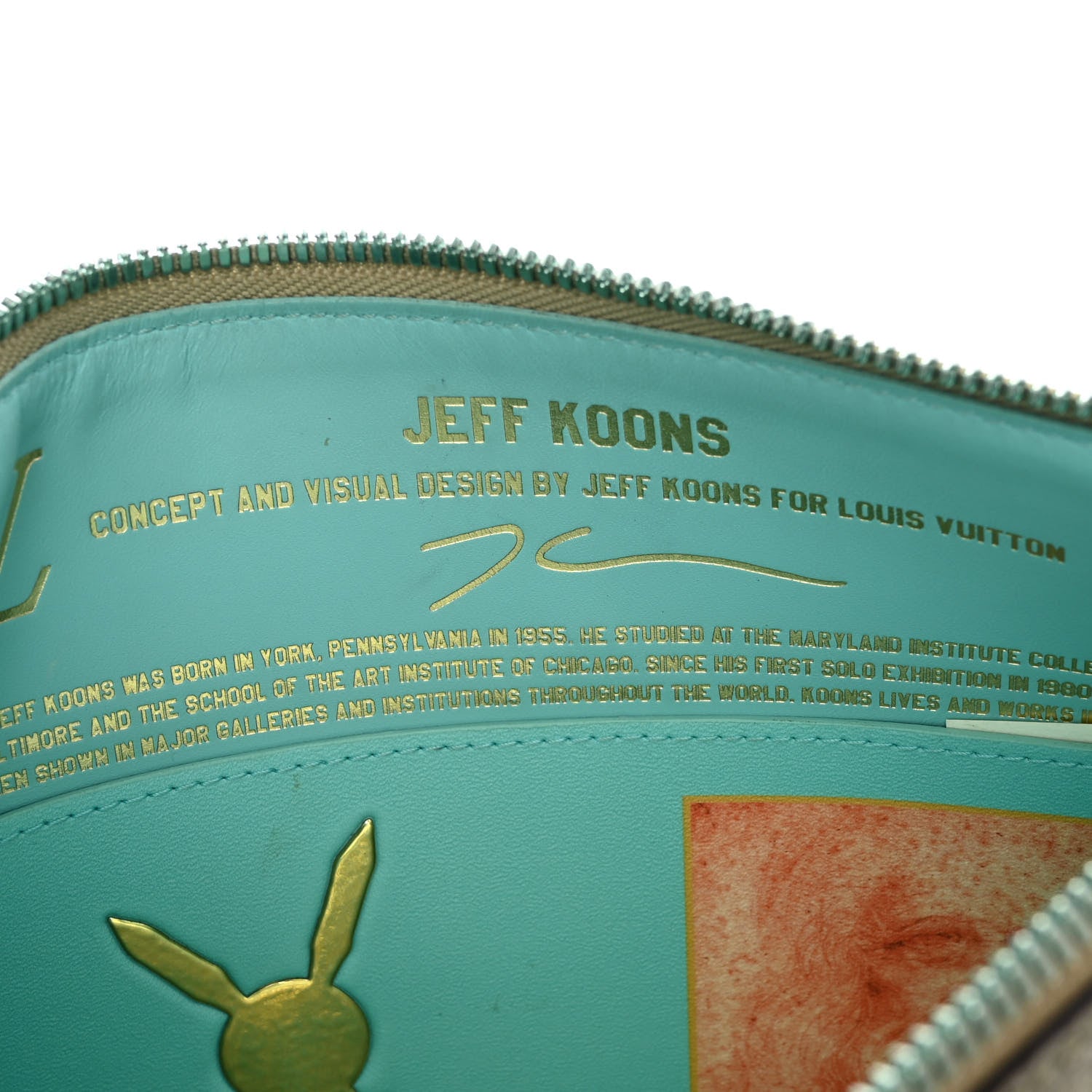 Louis Vuitton Masters Da Vinci Pochette Clutch Vert D’eau 9 of 11