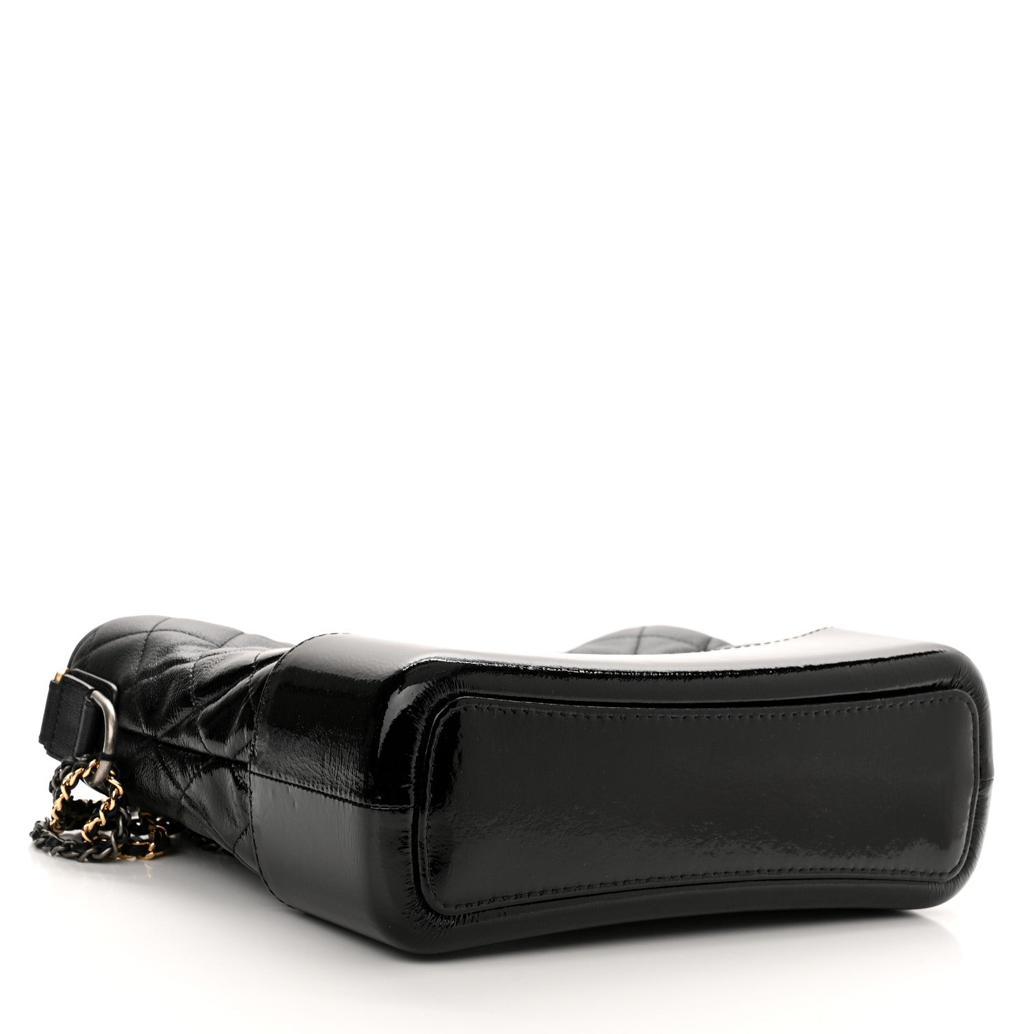 Chanel Patent Goatskin Quilted Medium Gabrielle Hobo Black 4 of 11